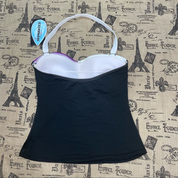 ZeroXposur NWT! Grape/Gray/Black/White Tankini Size 12 - Picture 8 of 10